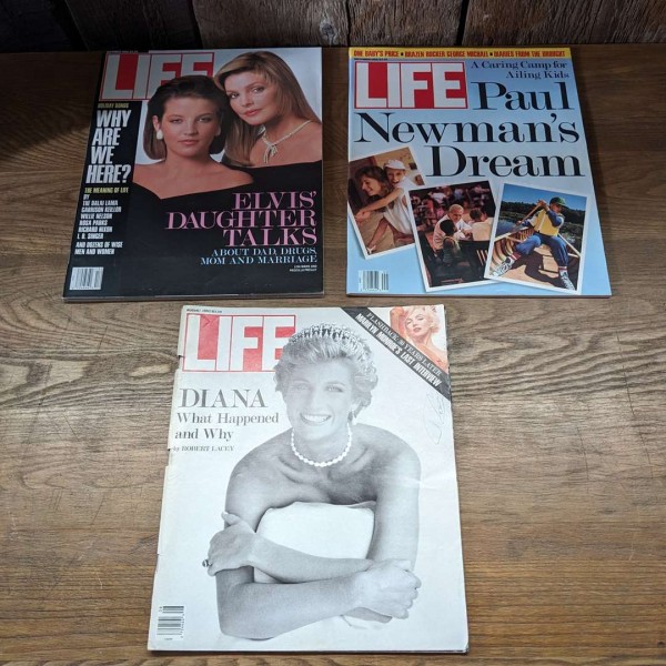 Trois Magazines Life 1988 - 1992 Diana-Paul- Presley